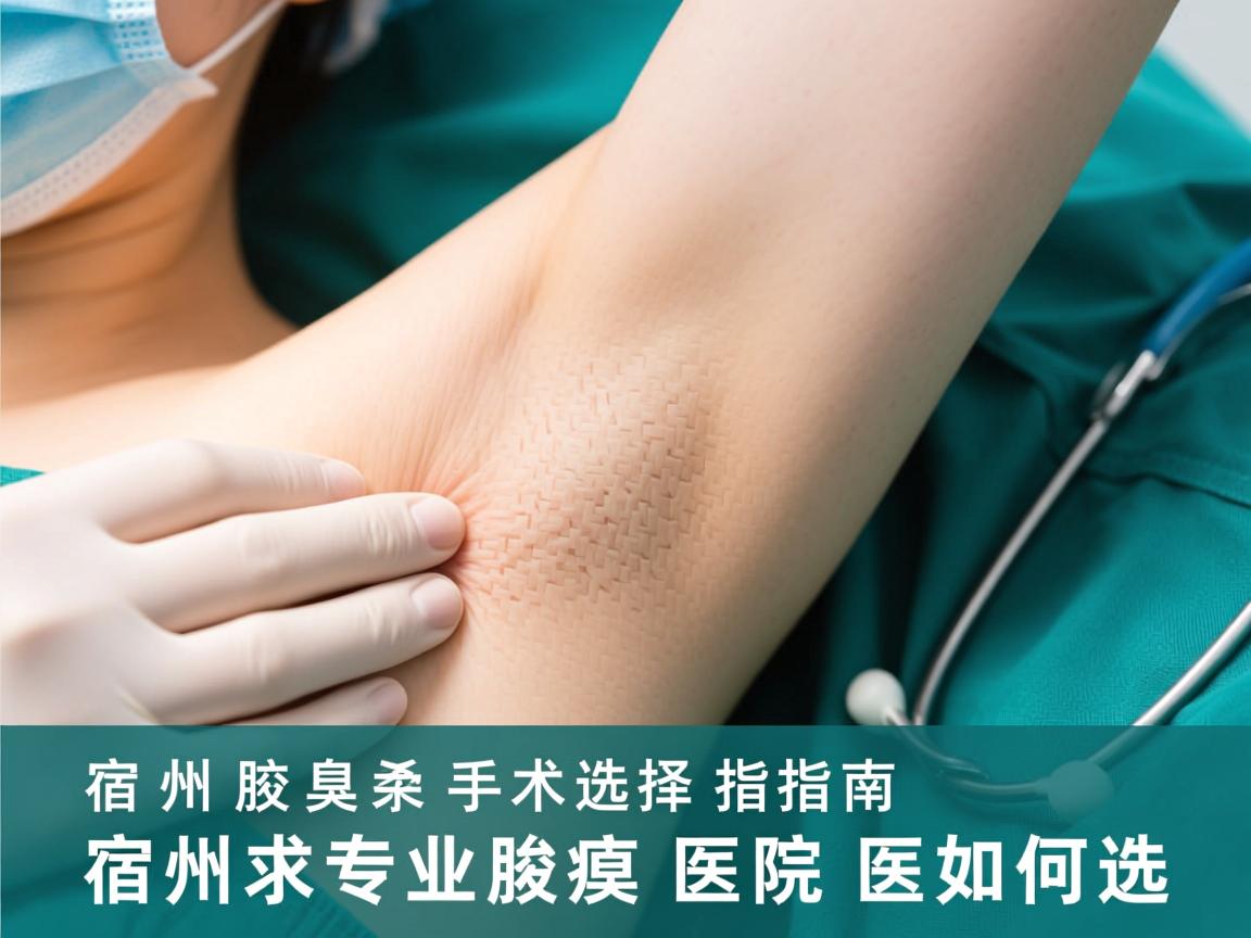 宿州腋臭手术选择指南，宿州专业腋臭医院如何选