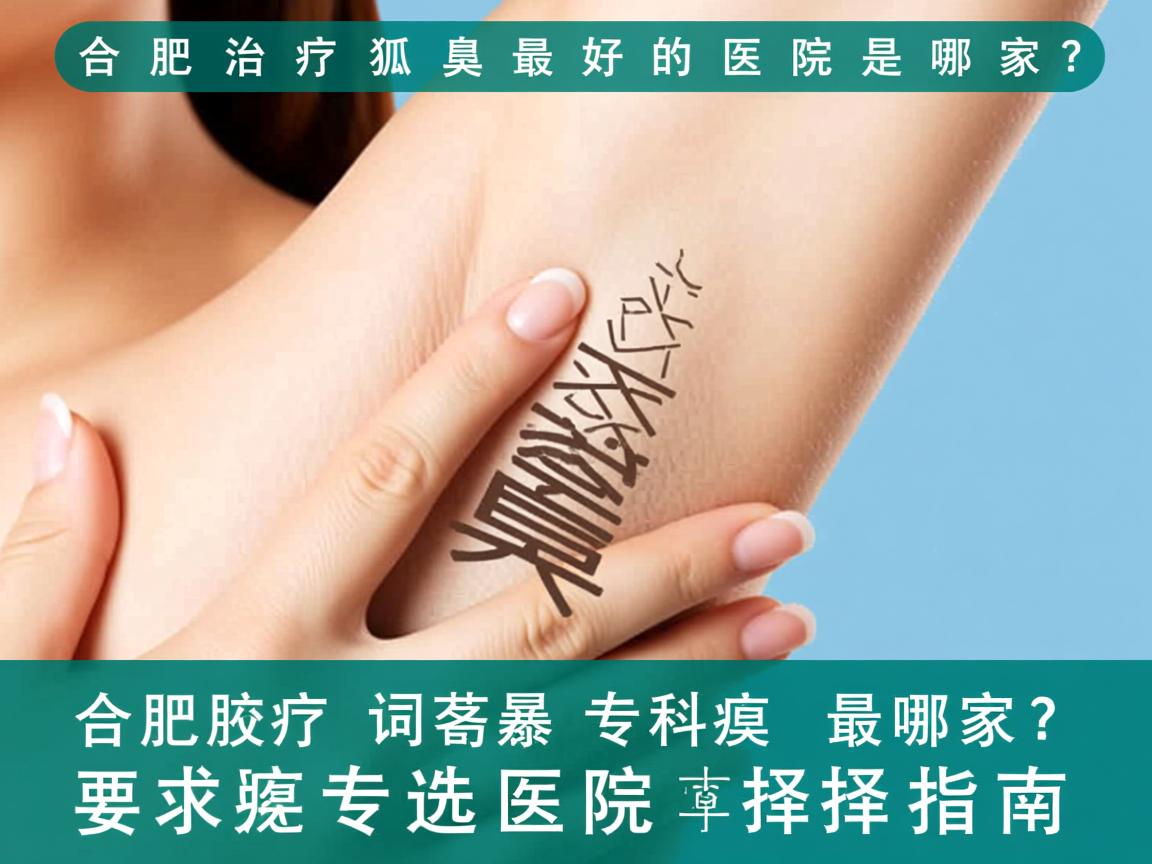 合肥治疗狐臭最好的医院是哪家？合肥腋臭专科医院选择指南