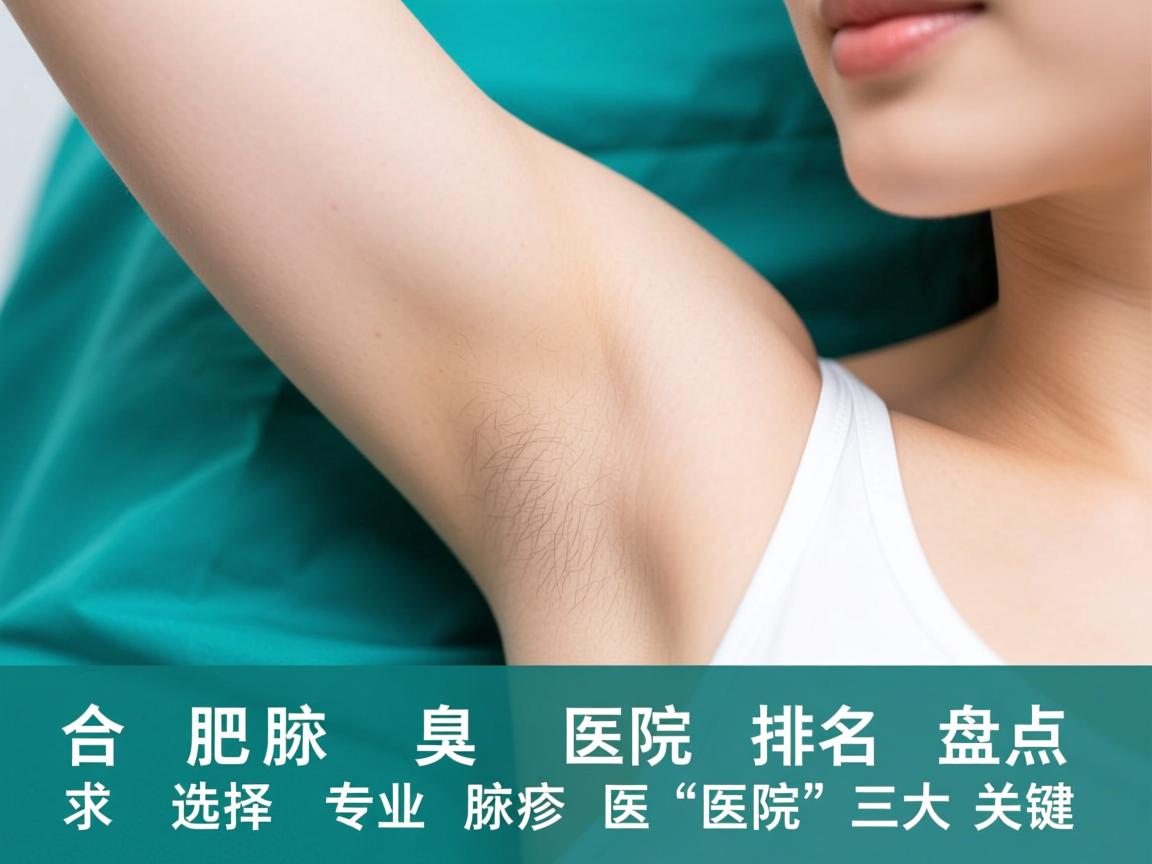 合肥腋臭医院排名盘点，选择专业腋臭医院的三大关键