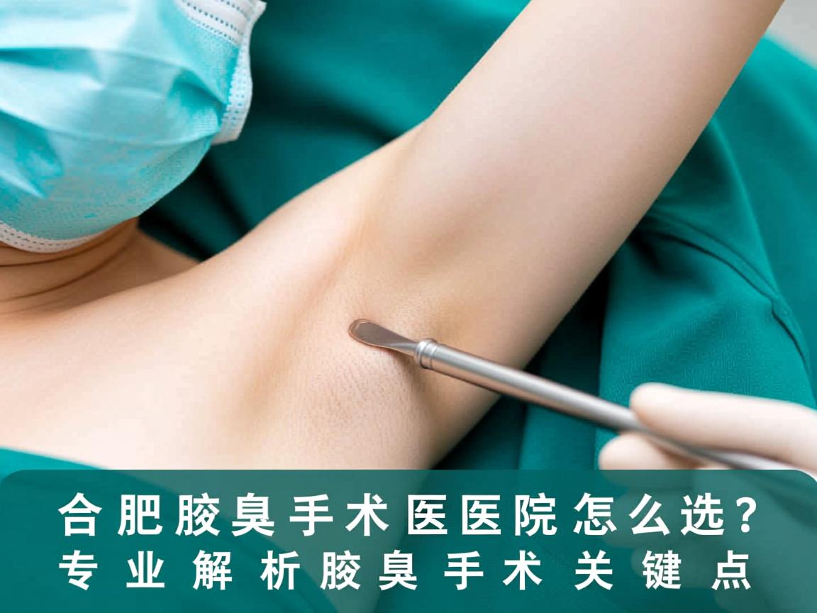 合肥腋臭手术医院怎么选？专业解析腋臭手术的关键点