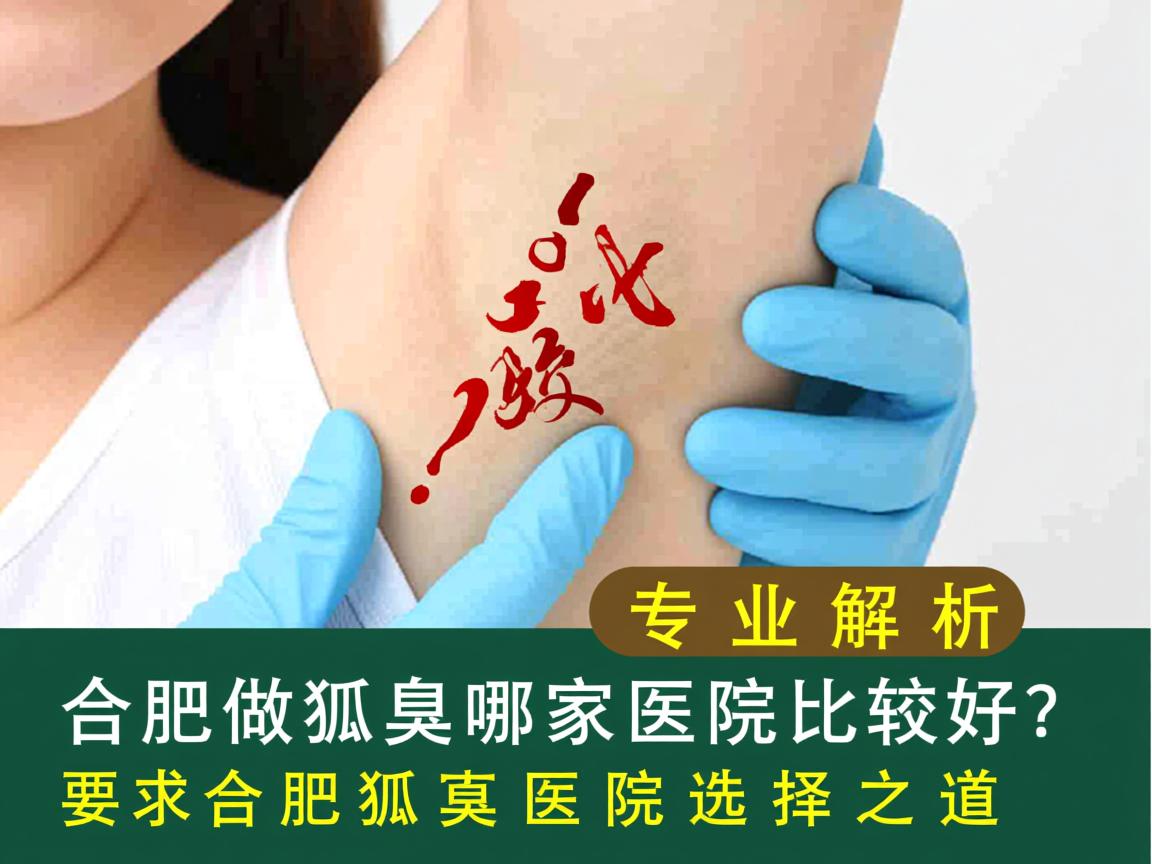 合肥做狐臭哪家医院比较好？专业解析合肥狐臭医院选择之道