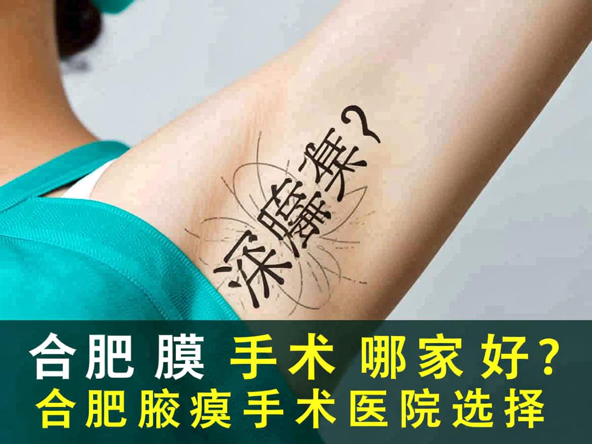 合肥腋臭手术哪家好？深度解析合肥腋臭手术医院选择