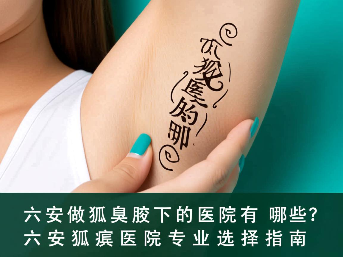 六安做狐臭腋下狐臭的医院有哪些？六安狐臭医院专业选择指南
