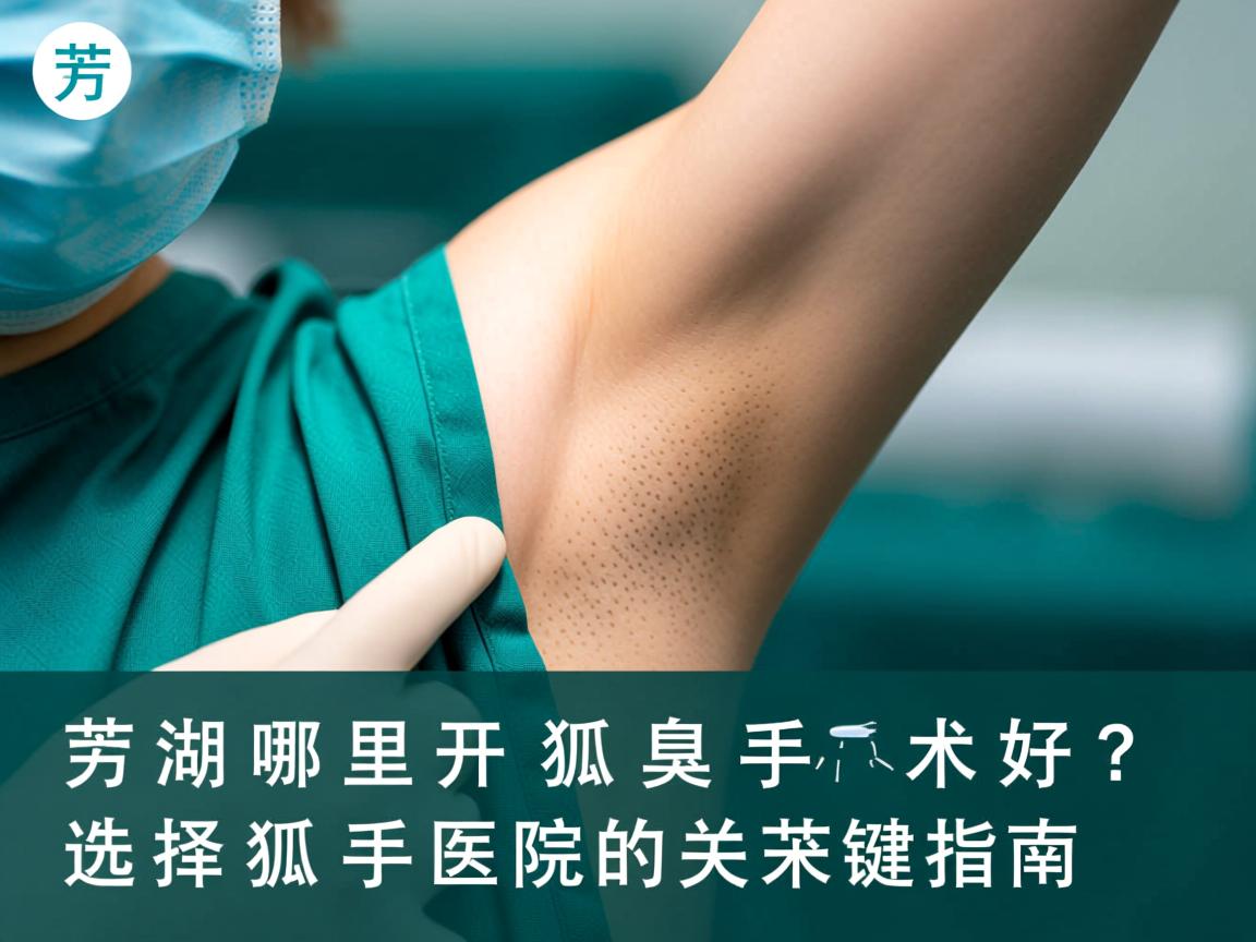 芜湖哪里开狐臭手术好？选择狐臭手术医院的关键指南