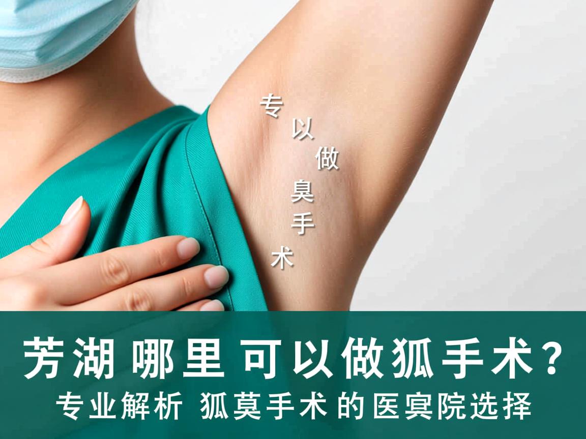芜湖哪里可以做狐臭手术？专业解析狐臭手术的医院选择