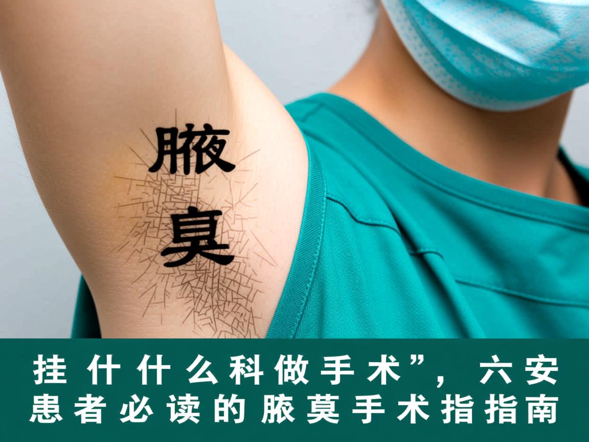 腋臭挂什么科做手术，六安患者必读的腋臭手术指南