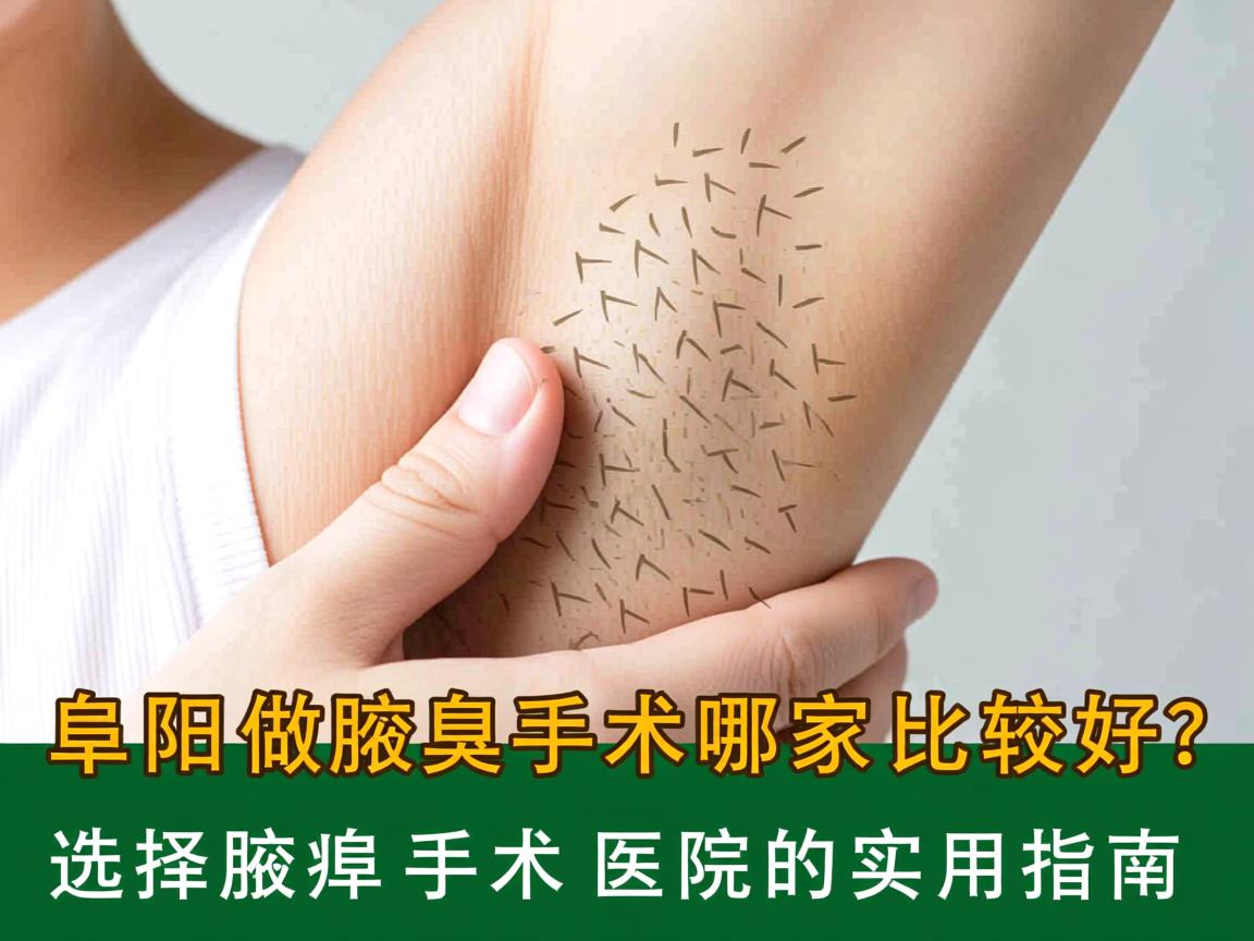 阜阳做腋臭手术哪家比较好？选择腋臭手术医院的实用指南