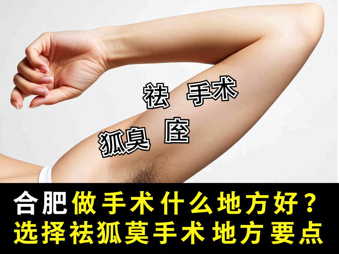 合肥做祛狐臭手术什么地方好？选择祛狐臭手术地方的要点