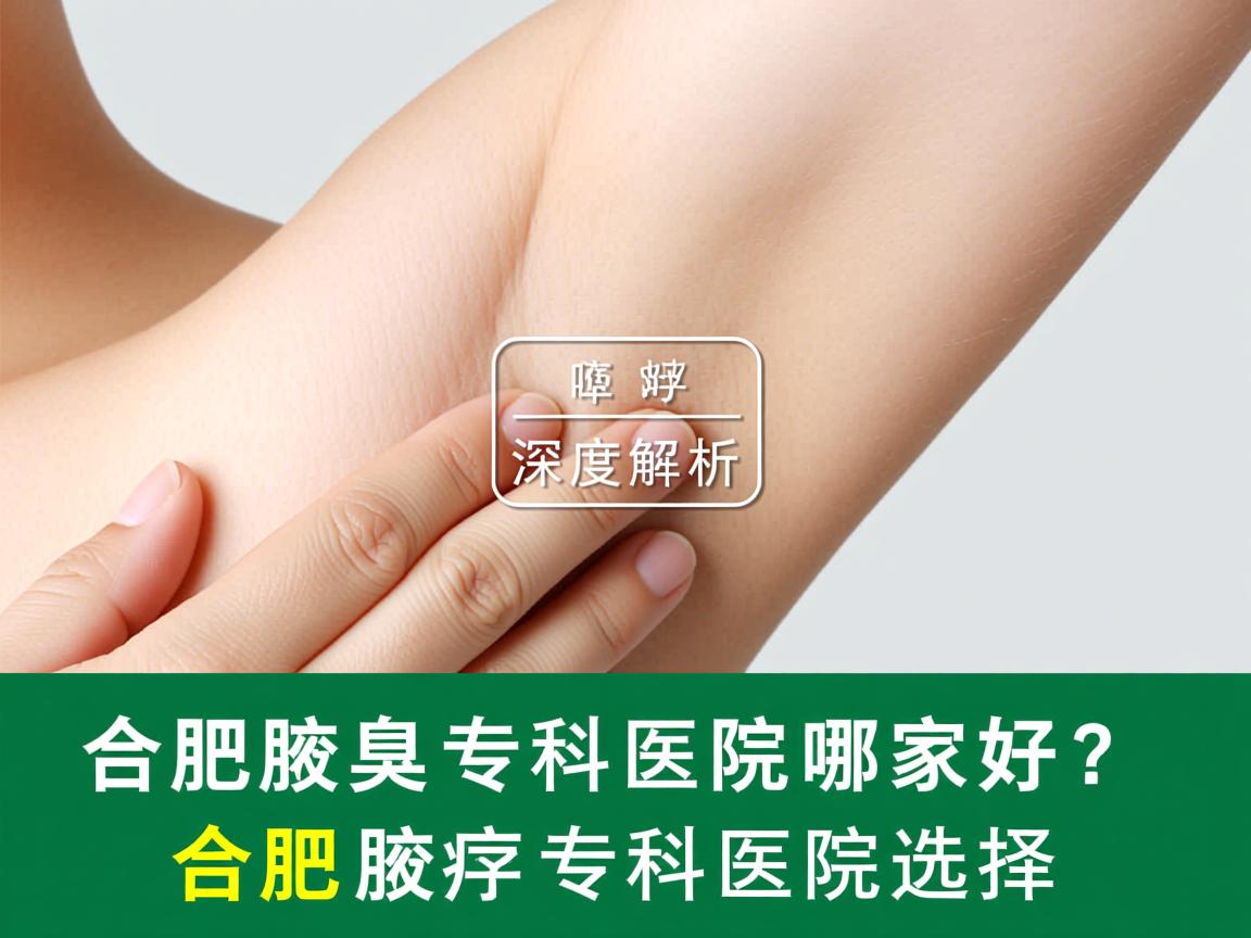 合肥腋臭专科医院哪家好？深度解析合肥腋臭专科医院的选择