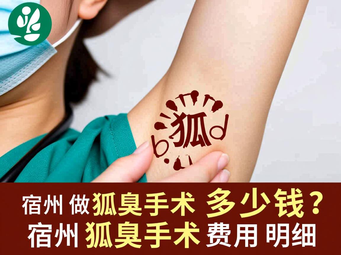宿州做狐臭手术多少钱？解析宿州狐臭手术费用明细
