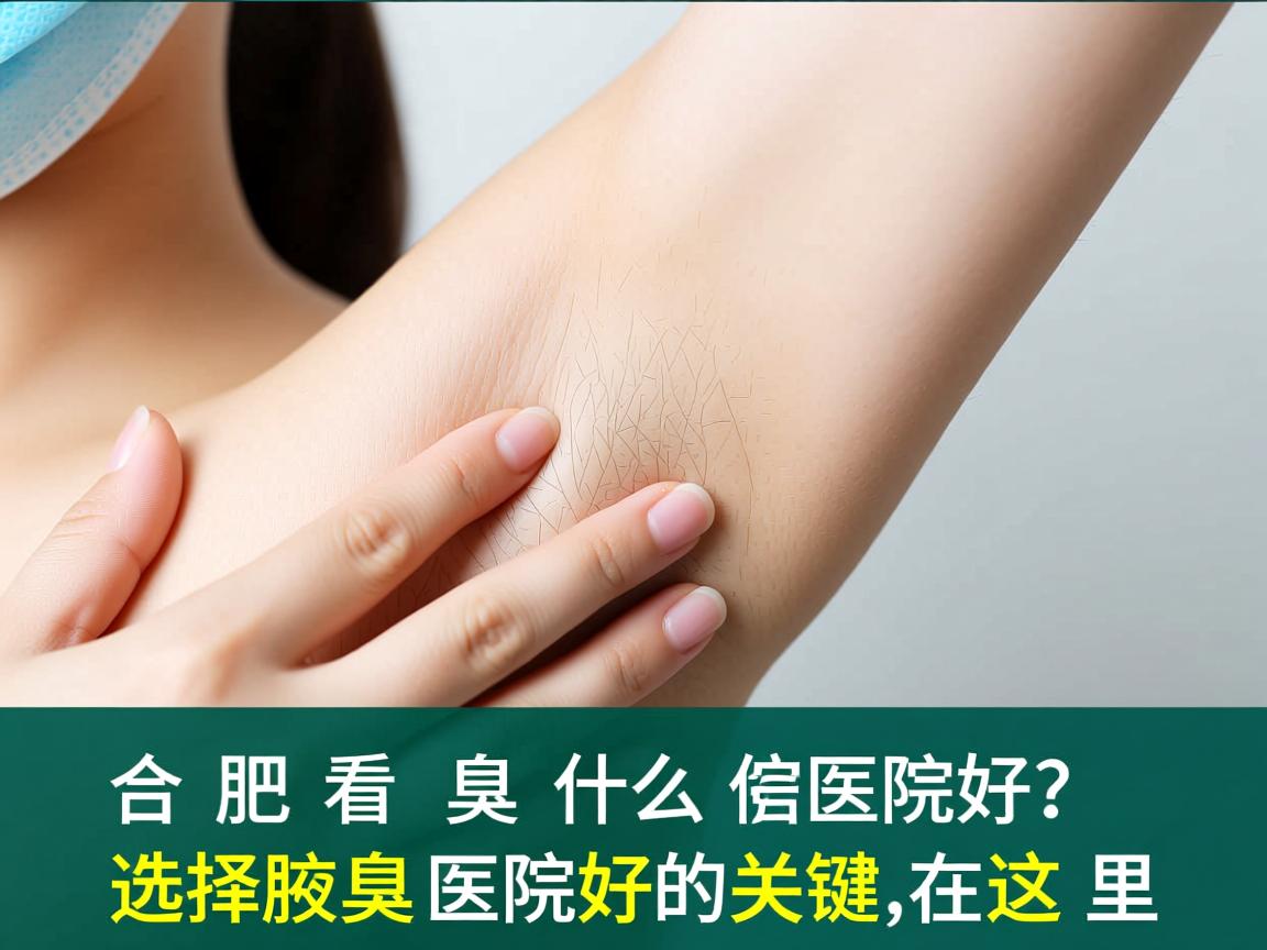 合肥看腋臭什么医院好？选择腋臭医院好的关键在这里