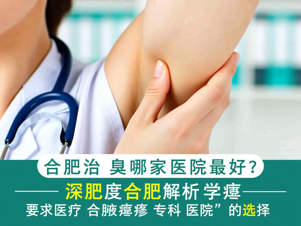 合肥治腋臭哪家医院最好？深度解析合肥腋臭专科医院的选择