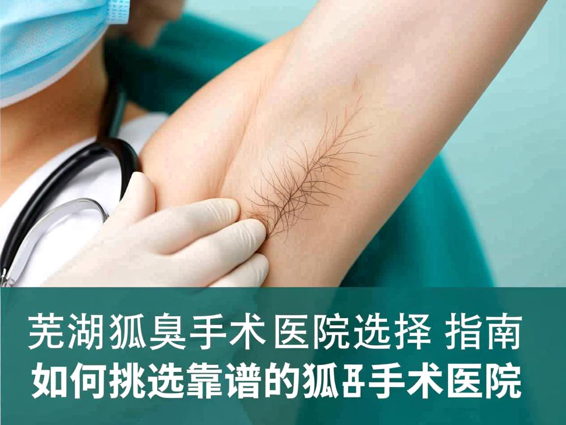 芜湖狐臭手术医院选择指南，如何挑选靠谱的狐臭手术医院