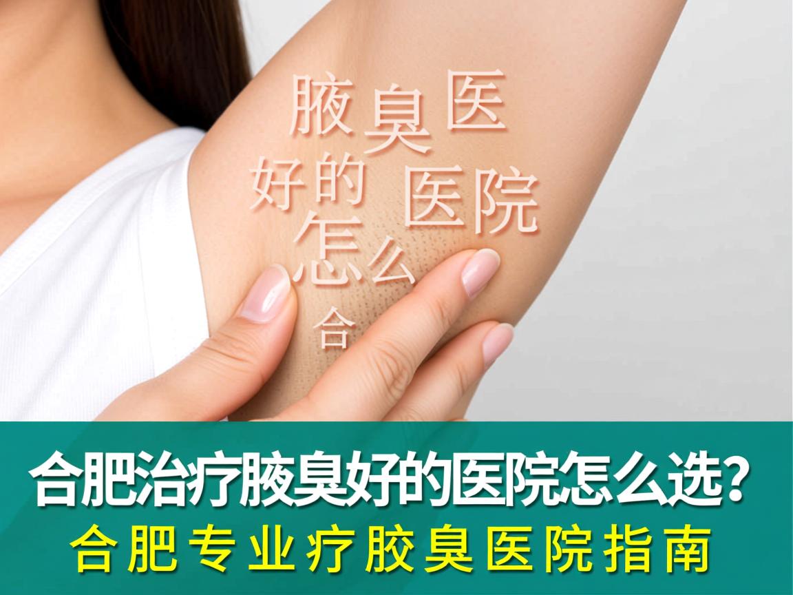 合肥治疗腋臭好的医院怎么选？合肥专业疗腋臭医院指南