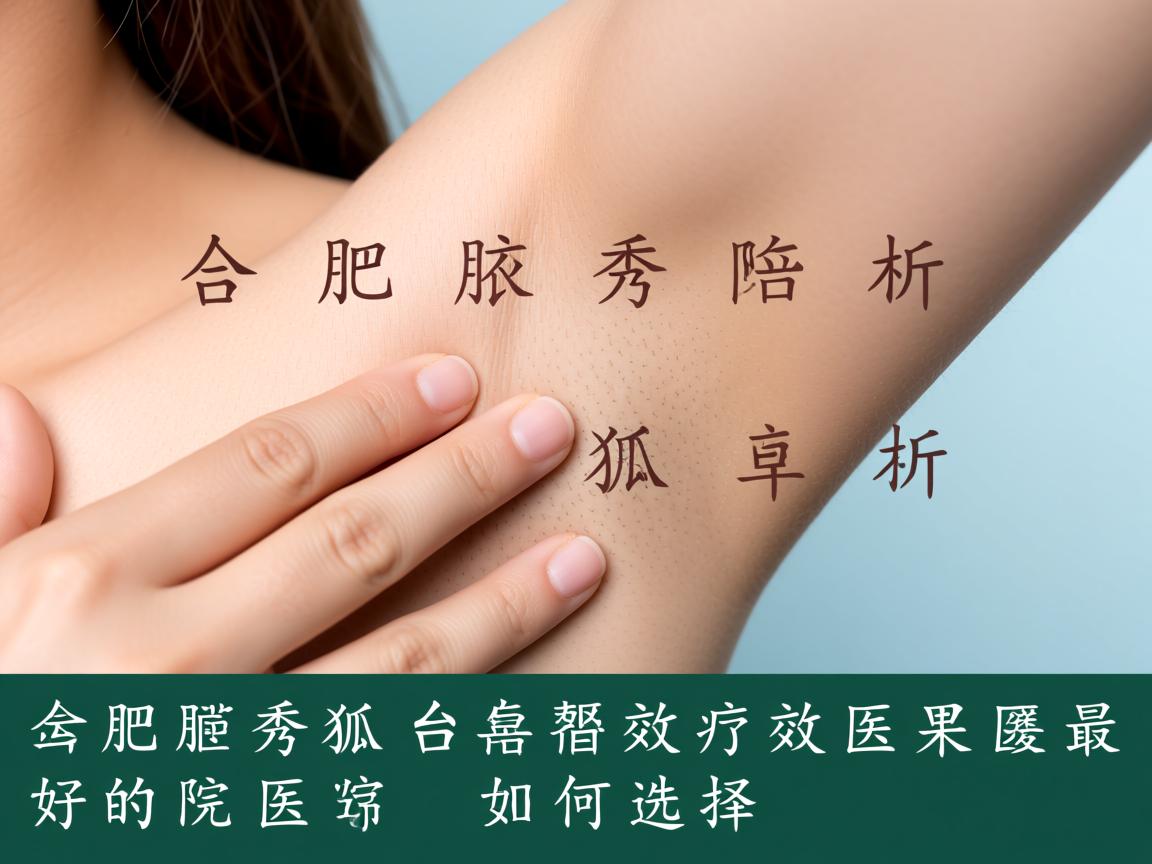 合肥腋秀解析，合肥治疗狐臭效果最好的医院如何选择