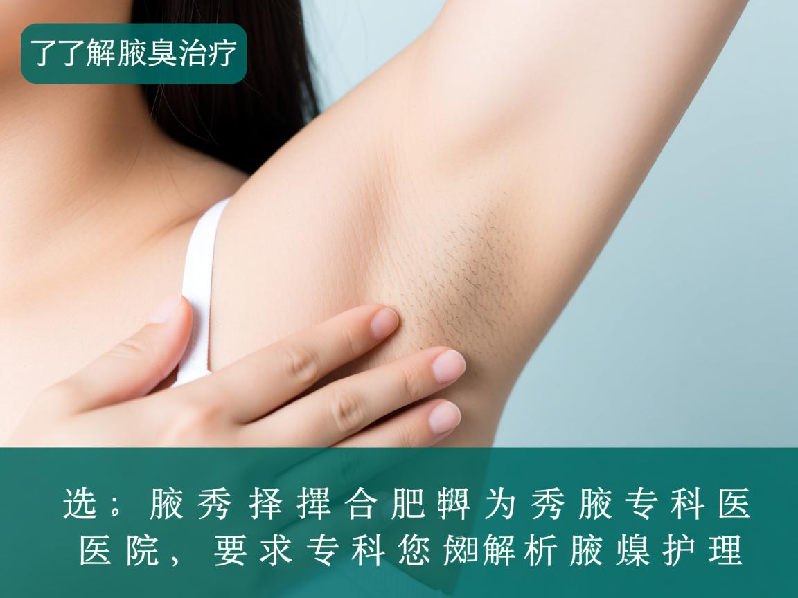 了解腋臭治疗，选择合肥腋秀专科医院，腋秀专科为您解析腋臭护理