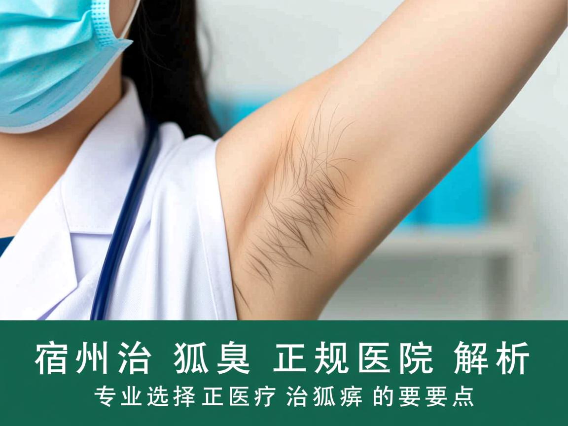 宿州治狐臭正规医院解析，专业选择正规医院治狐臭的要点