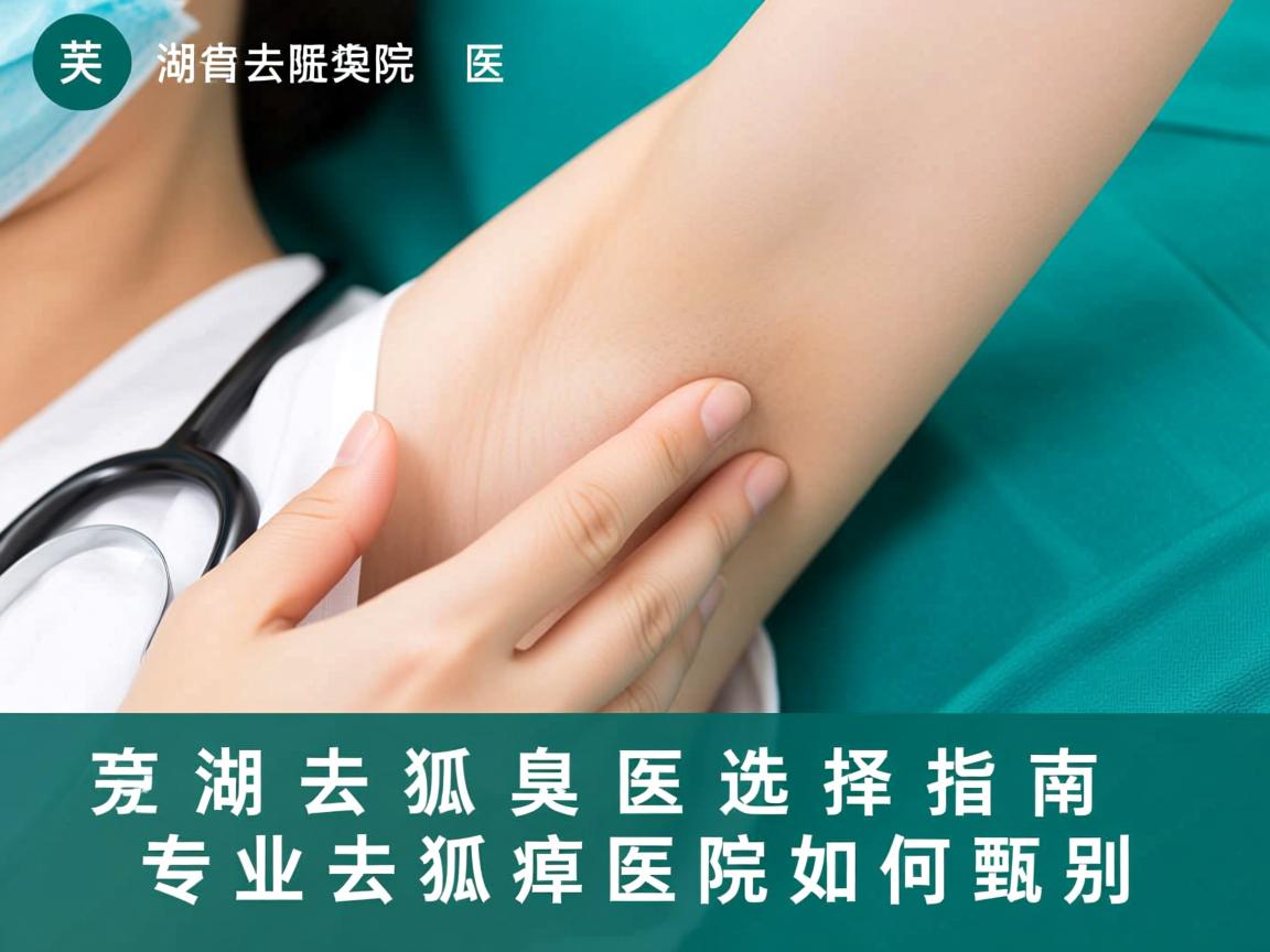 芜湖去狐臭医院选择指南，专业去狐臭医院如何甄别