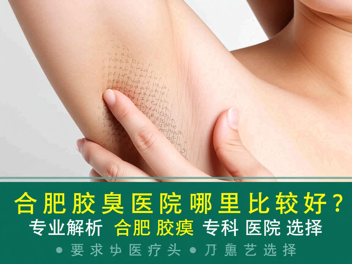 合肥去腋臭医院哪里比较好？专业解析合肥腋臭专科医院选择