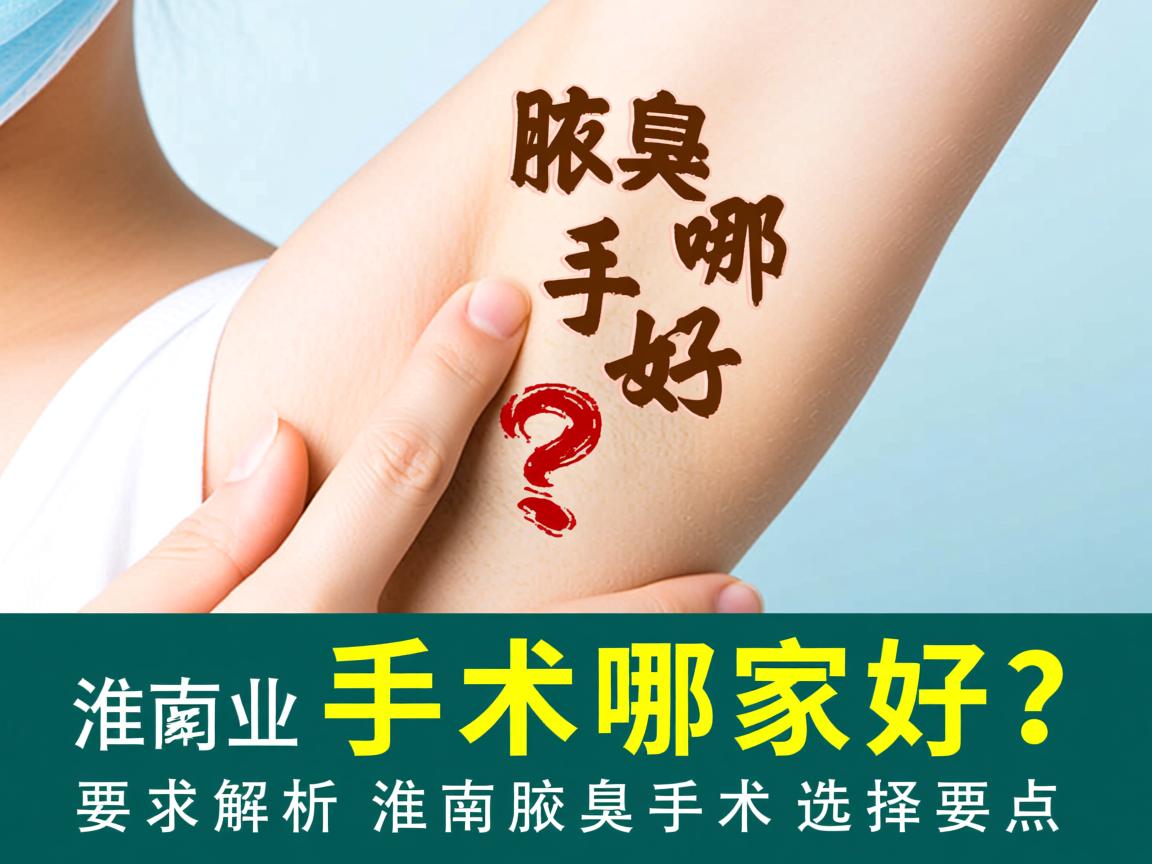 淮南腋臭手术哪家好？专业解析淮南腋臭手术选择要点
