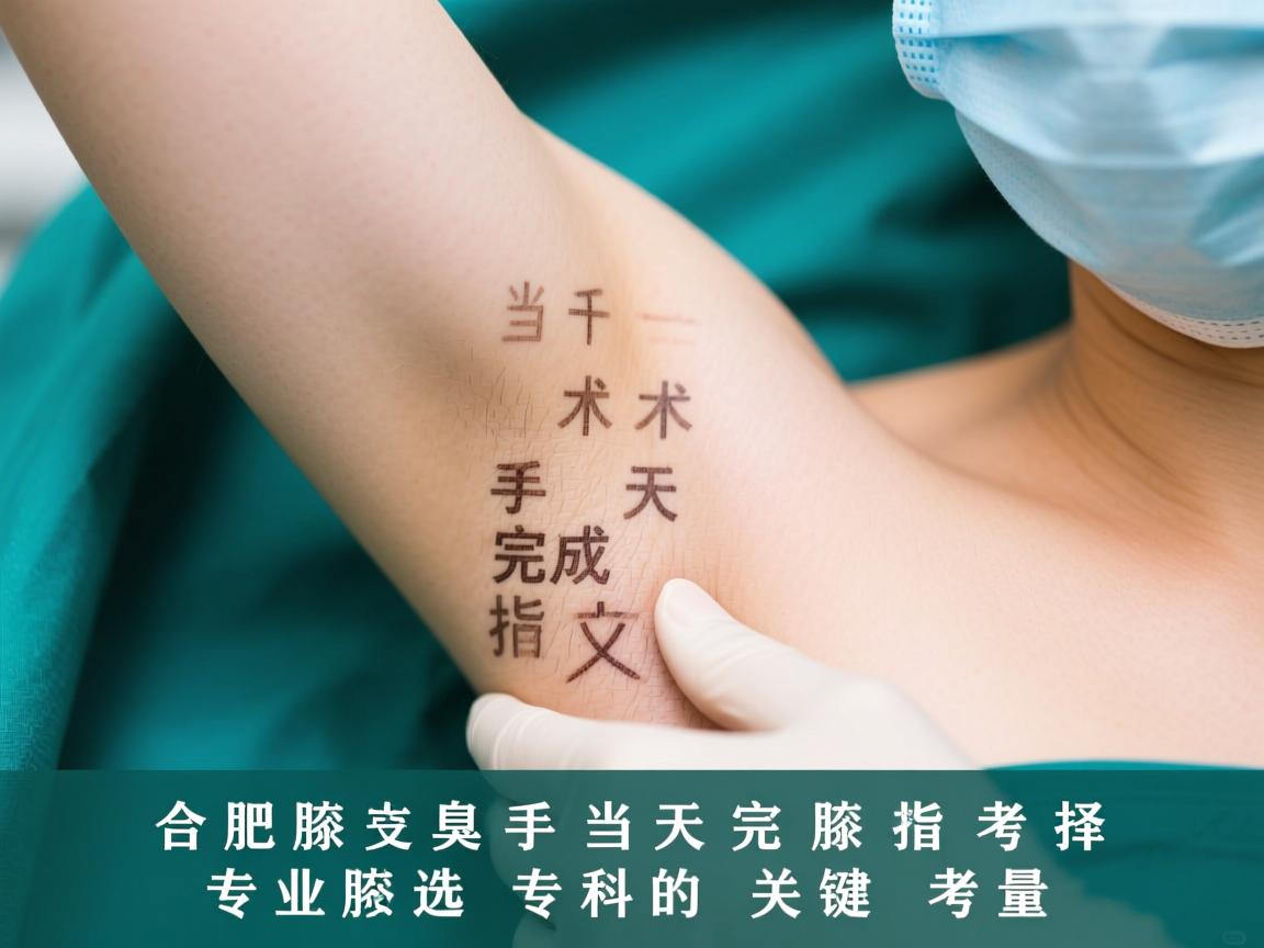 合肥腋臭手术当天完成指南,选择专业腋臭专科的关键考量 合肥腋臭手术当天完成指南,选择专业腋臭专科的关键考量