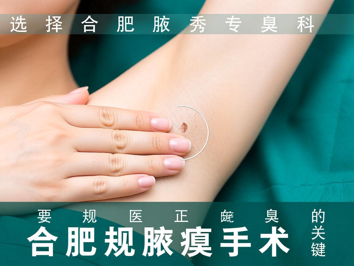 选择合肥腋秀腋臭专科医院，解析合肥正规腋臭手术的关键