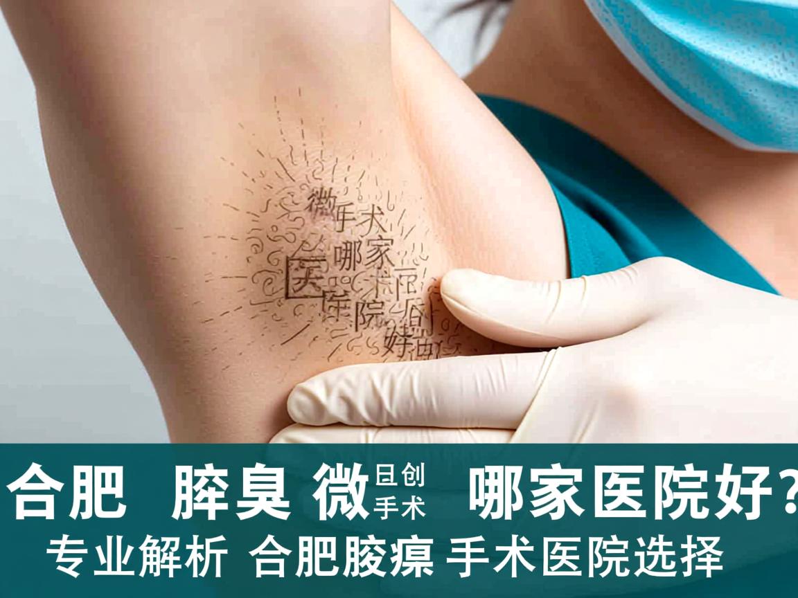 合肥腋臭微创手术哪家医院好？专业解析合肥腋臭手术医院选择