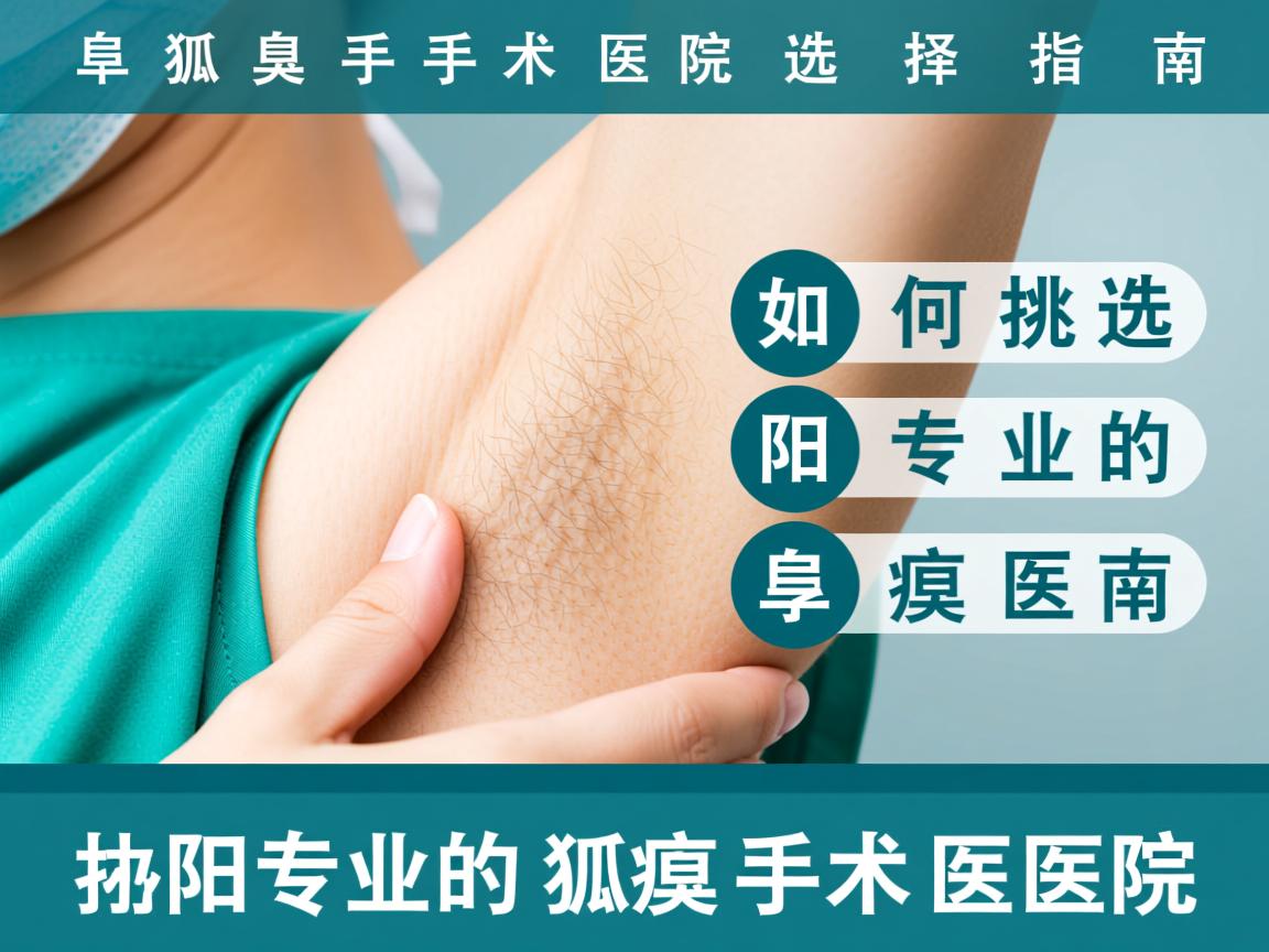 阜阳狐臭手术医院选择指南，如何挑选阜阳专业的狐臭手术医院