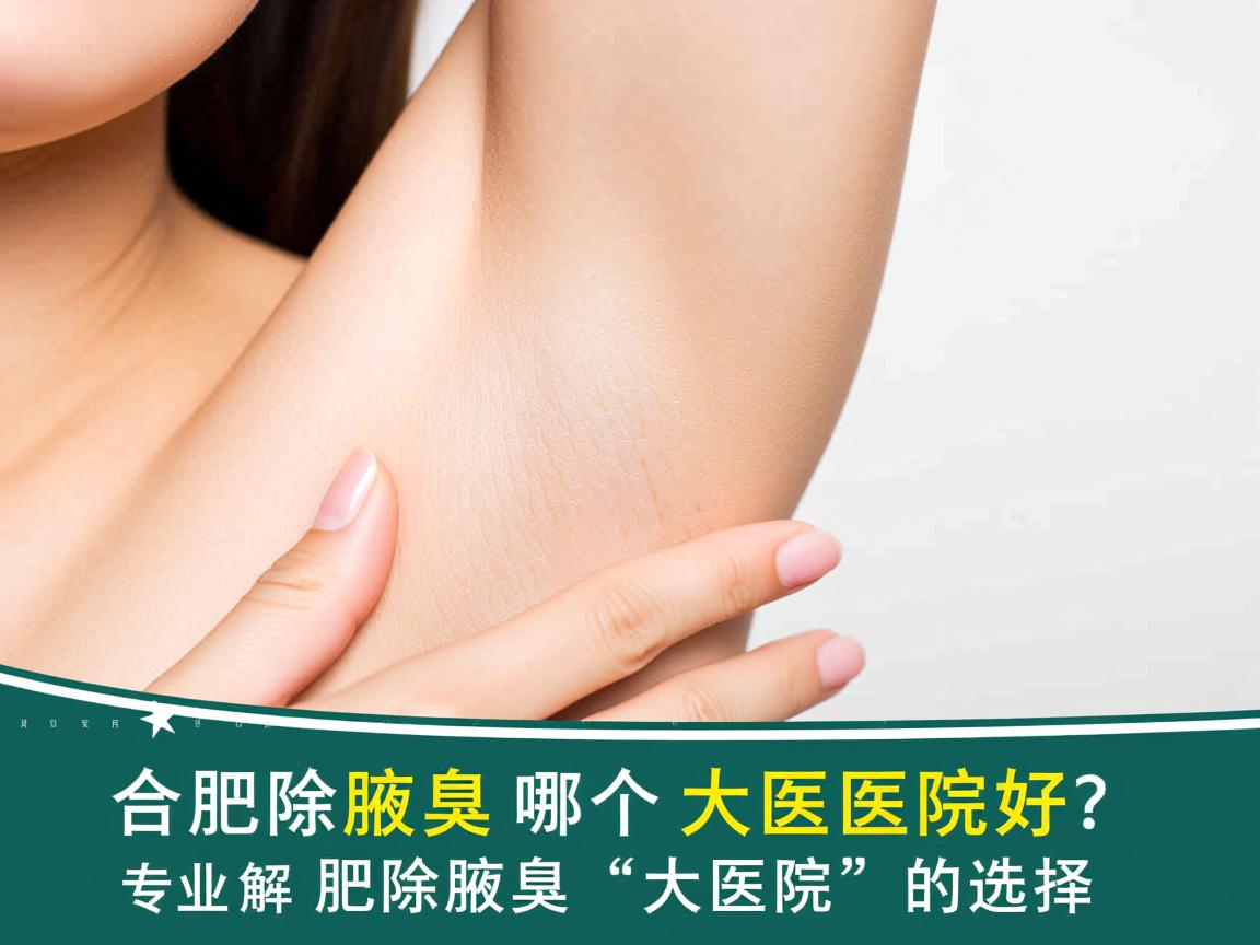 合肥除腋臭哪个大医院好？专业解析合肥除腋臭大医院的选择