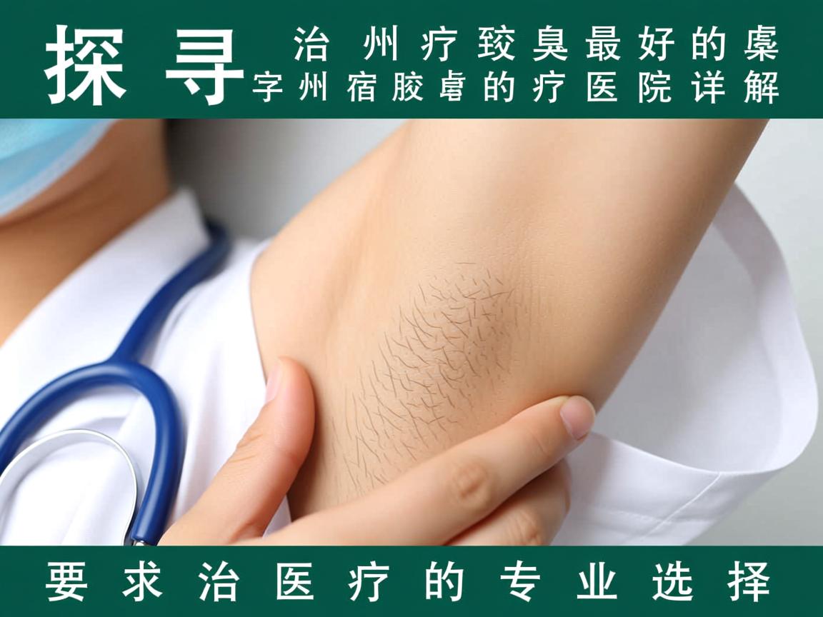 探寻宿州治疗腋臭最好的医院，详解宿州腋臭治疗的专业选择