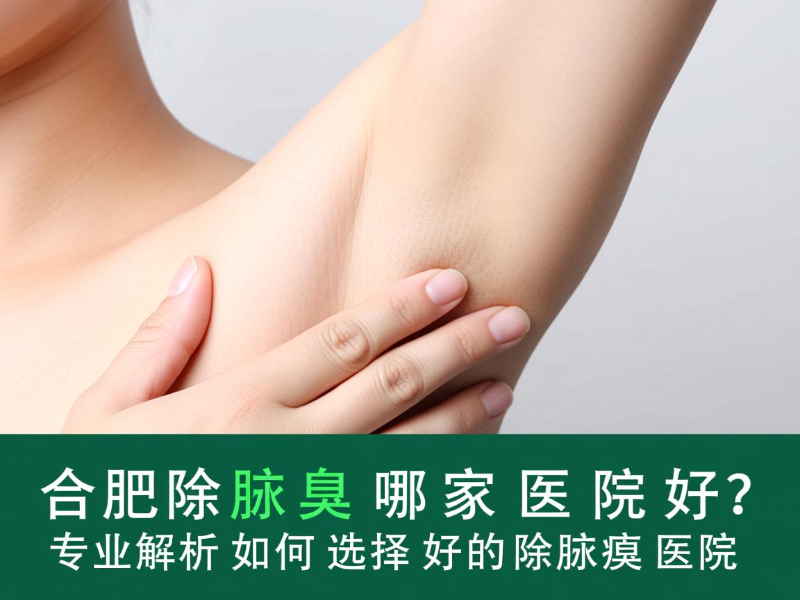 合肥除腋臭哪家医院好？专业解析如何选择好的除腋臭医院