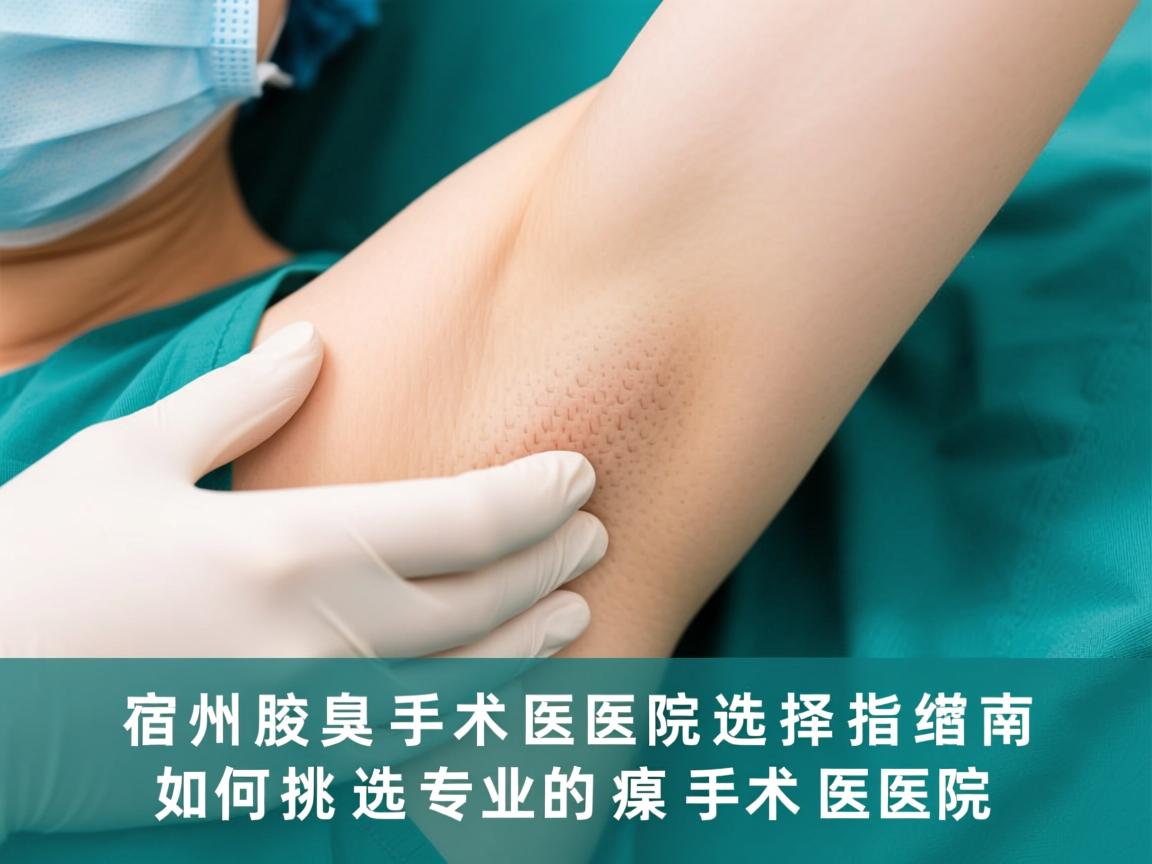 宿州腋臭手术医院选择指南，如何挑选专业的腋臭手术医院