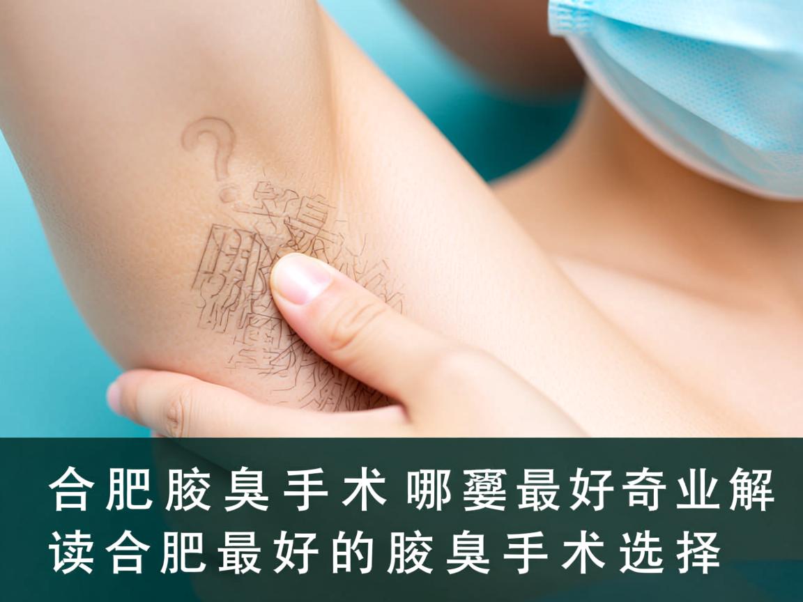 合肥腋臭手术哪里最好？专业解读合肥最好的腋臭手术选择
