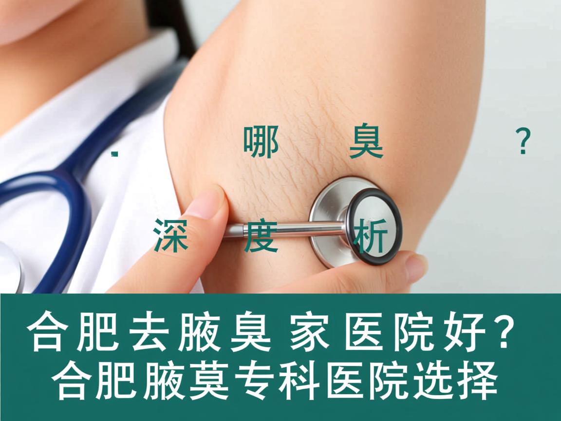 合肥去腋臭哪家医院好？深度解析合肥腋臭专科医院选择