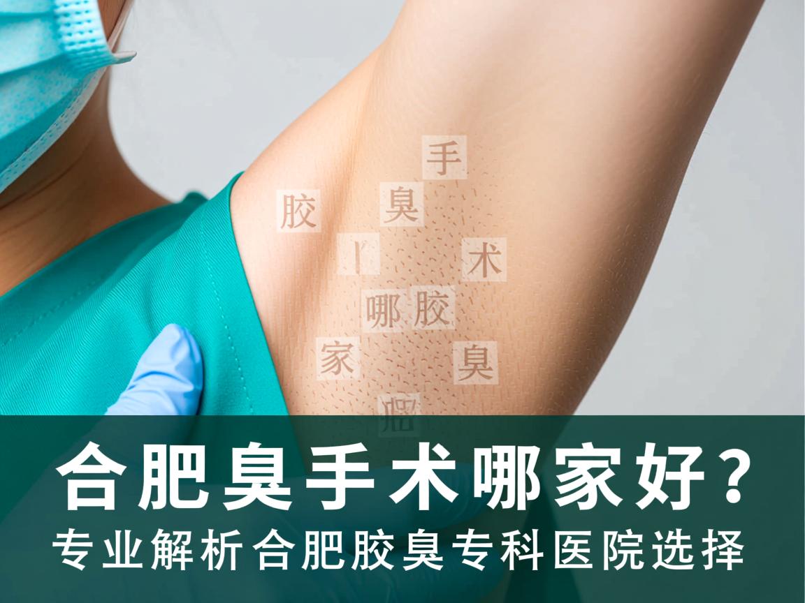 合肥腋臭手术哪家好？专业解析合肥腋臭专科医院选择