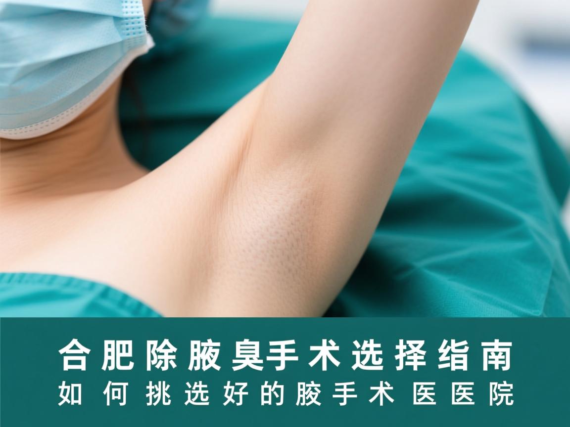 合肥除腋臭手术选择指南，如何挑选好的腋臭手术医院