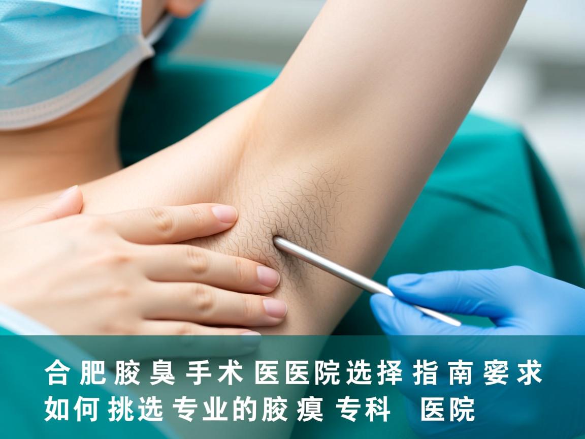 合肥腋臭手术医院选择指南，如何挑选专业的腋臭专科医院