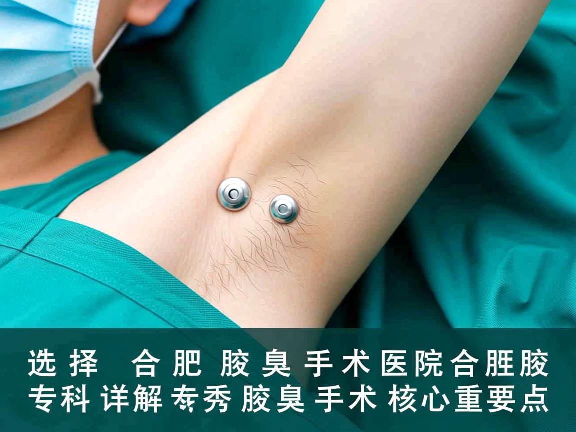 选择合肥腋臭手术医院，合肥腋秀专科详解腋臭手术核心要点