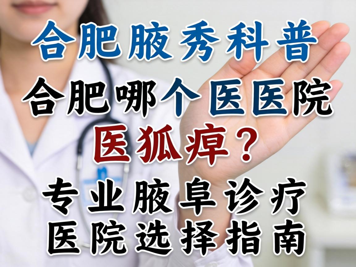 合肥腋秀科普，合肥哪个医院医狐臭？专业腋臭诊疗医院选择指南