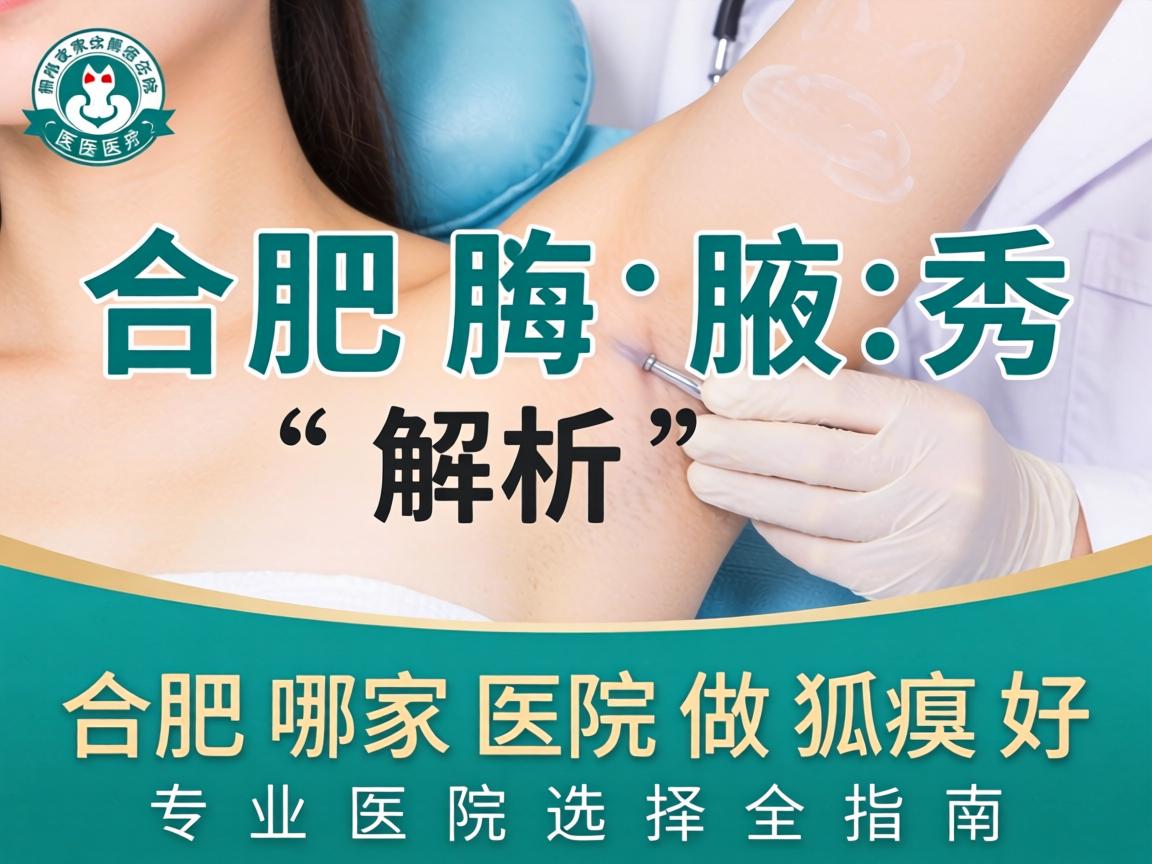 合肥腋秀解析，合肥哪家医院做狐臭好，专业医院选择全指南