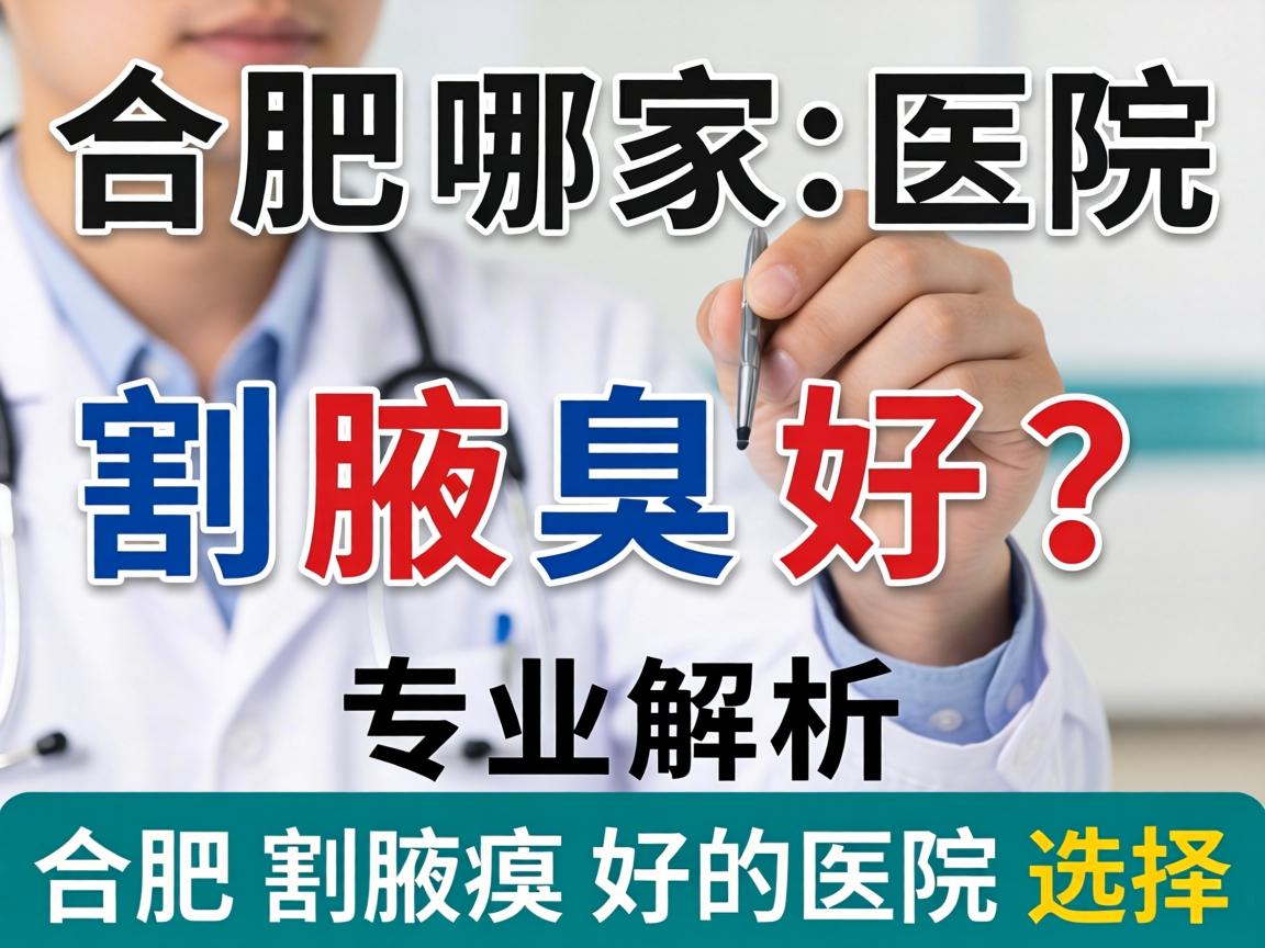 合肥哪家医院割腋臭好？专业解析合肥割腋臭好的医院选择