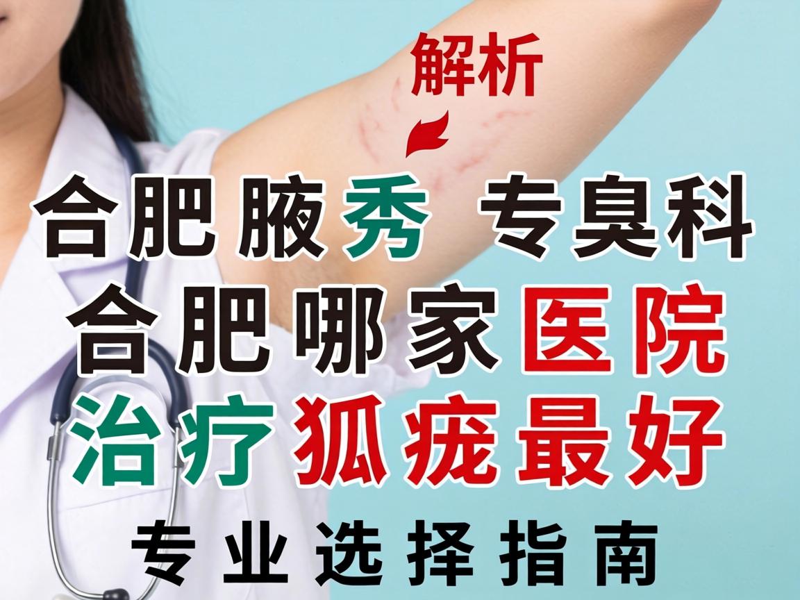 合肥腋秀腋臭专科解析，合肥哪家医院治疗狐臭最好，专业选择指南