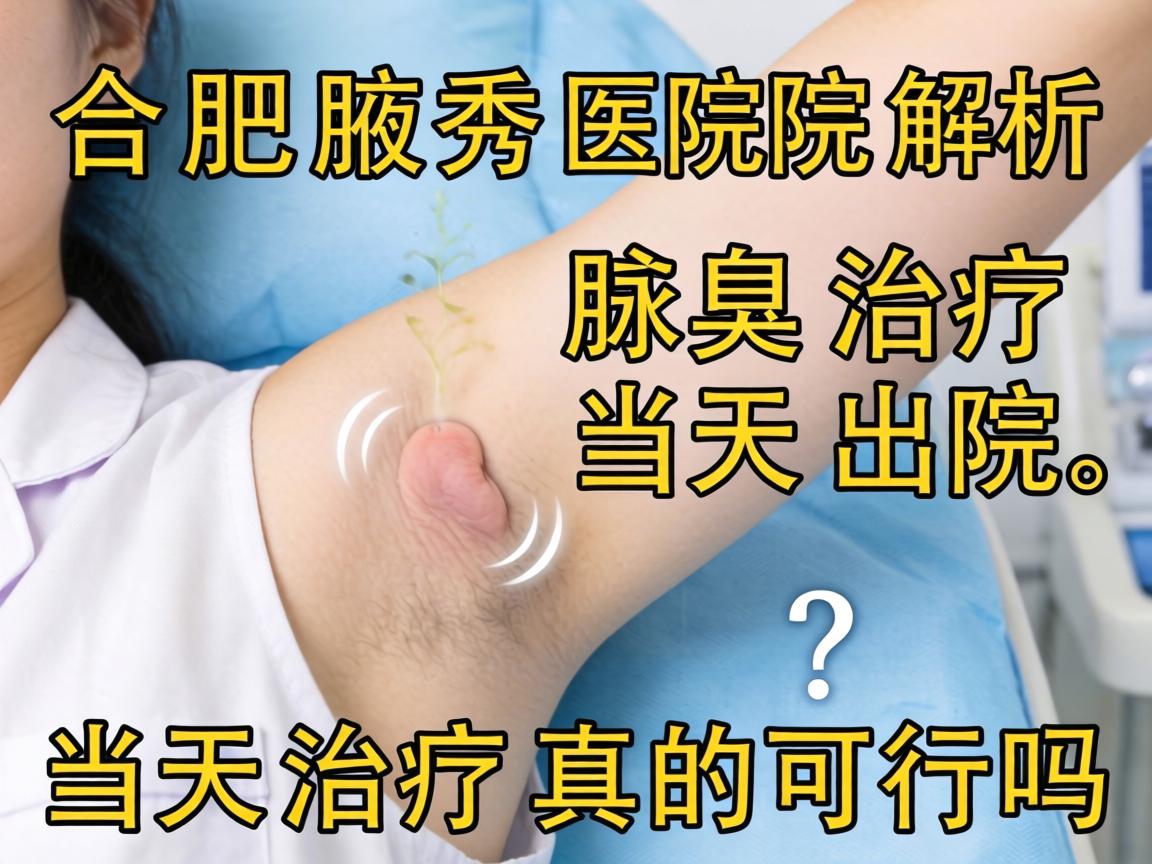 合肥腋秀医院解析,腋臭治疗当天出院,当天治疗真的可行吗? 合肥腋秀医院解析,腋臭治疗当天出院,当天治疗真的可行吗?