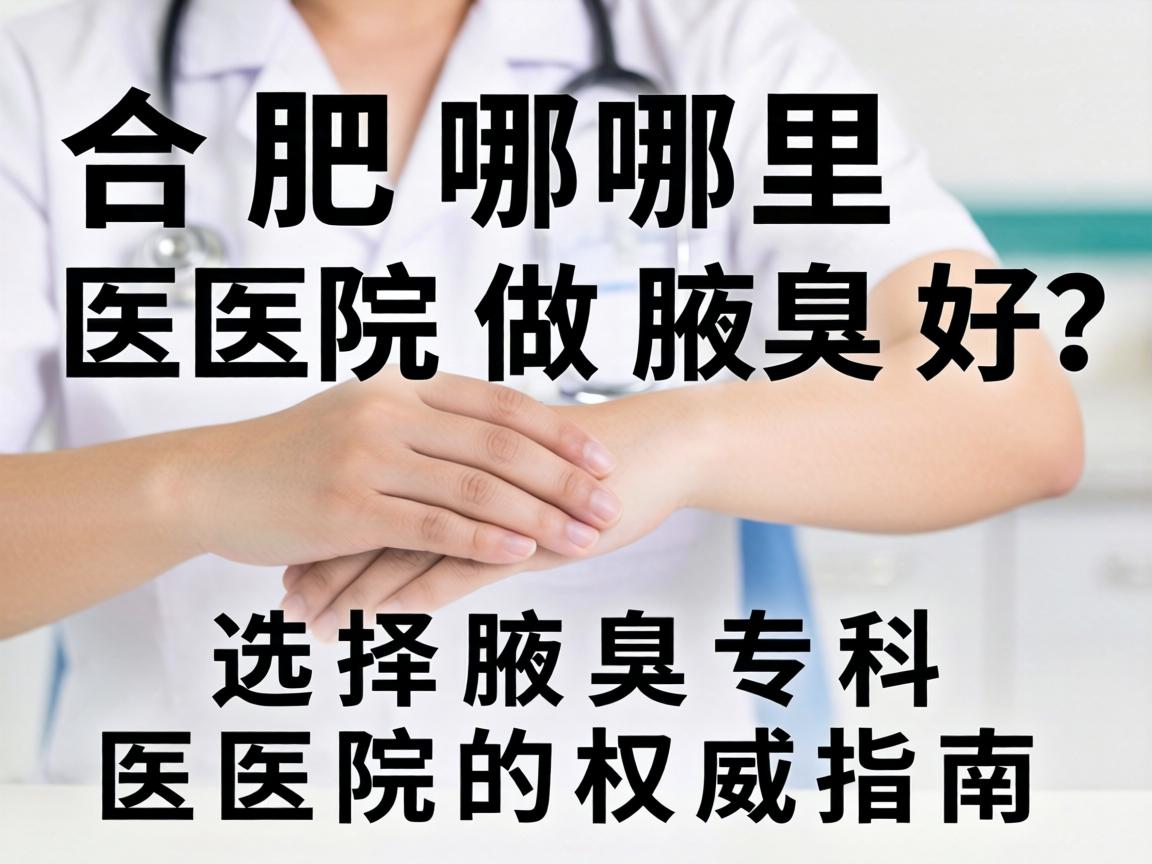 合肥哪里医院做腋臭好？选择腋臭专科医院的权威指南
