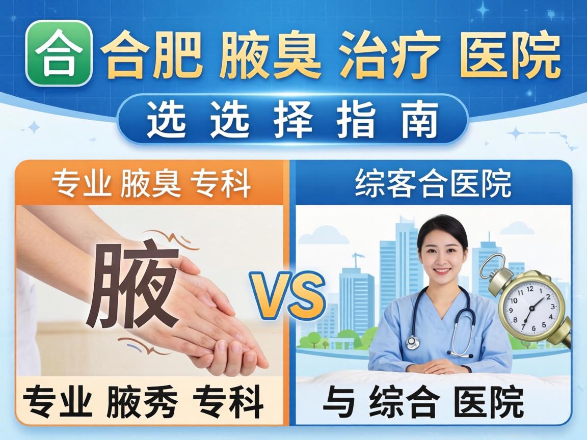 合肥腋臭治疗医院选择指南，专业腋秀专科与综合医院对比