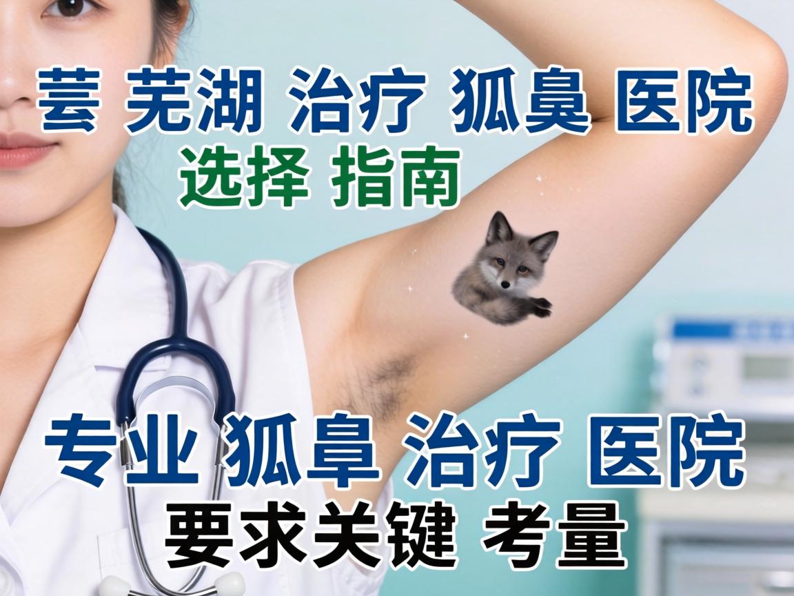 芜湖治疗狐臭医院选择指南，专业狐臭治疗医院的关键考量