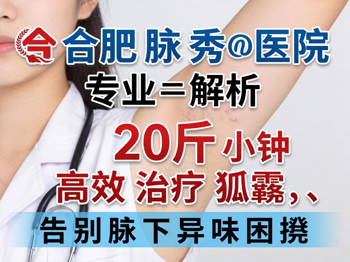 合肥腋秀医院专业解析，20分钟高效治疗狐臭，告别腋下异味困扰