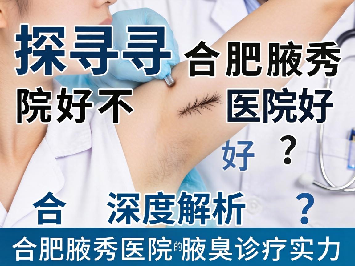 探寻合肥腋秀医院好不好？深度解析合肥腋秀医院的腋臭诊疗实力