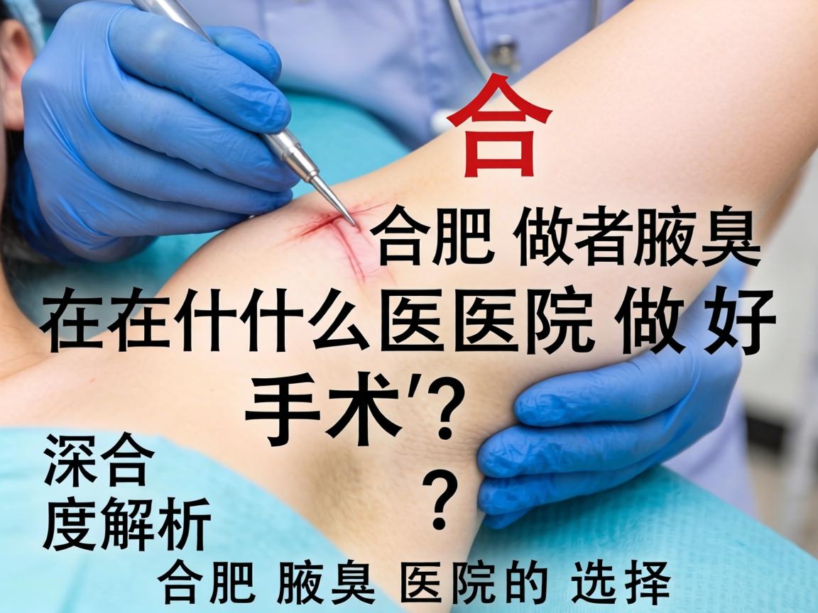 合肥做腋臭手术在什么医院做好？深度解析合肥腋臭医院的选择