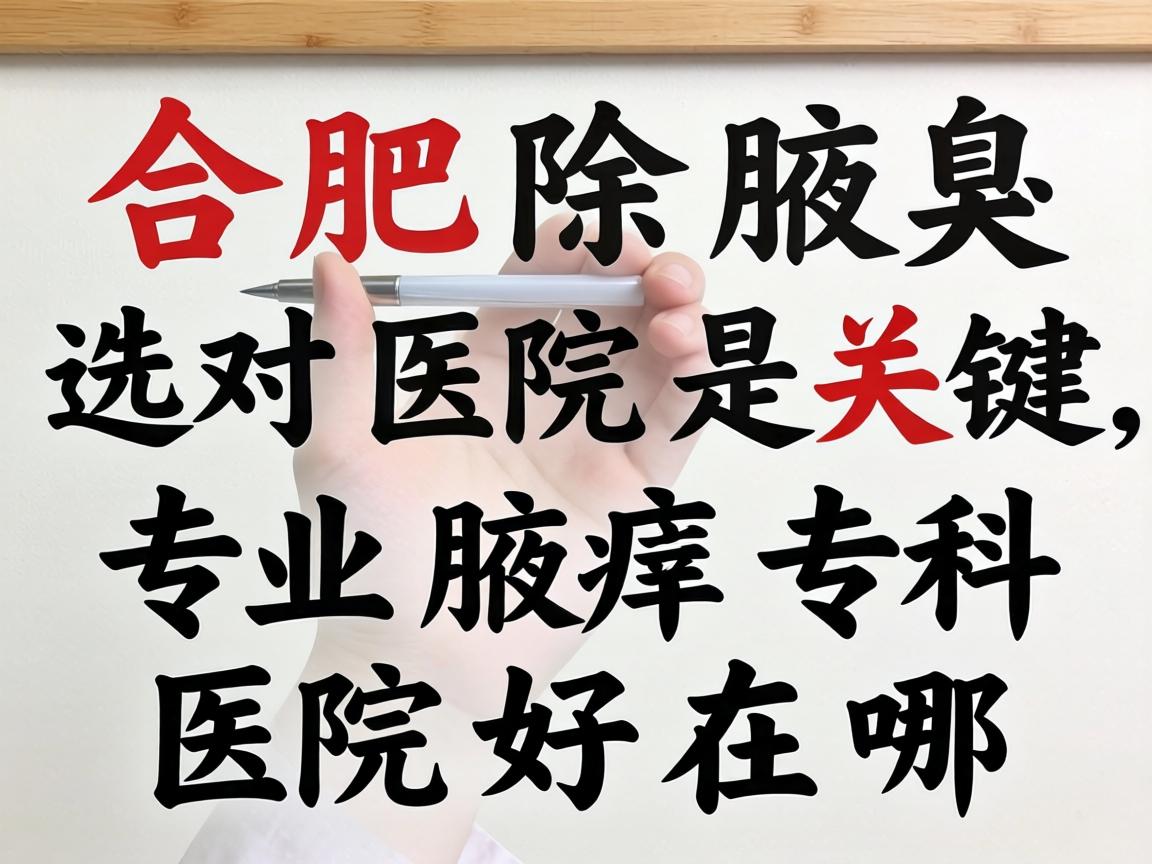 合肥除腋臭选对医院是关键，专业腋臭专科医院好在哪